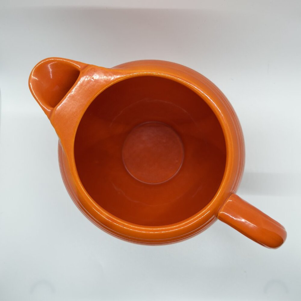 Vintage Fiesta Ware RED (orange) - Lip Pitcher 1936 - 1946 - 64oz - Picture 8 of 13